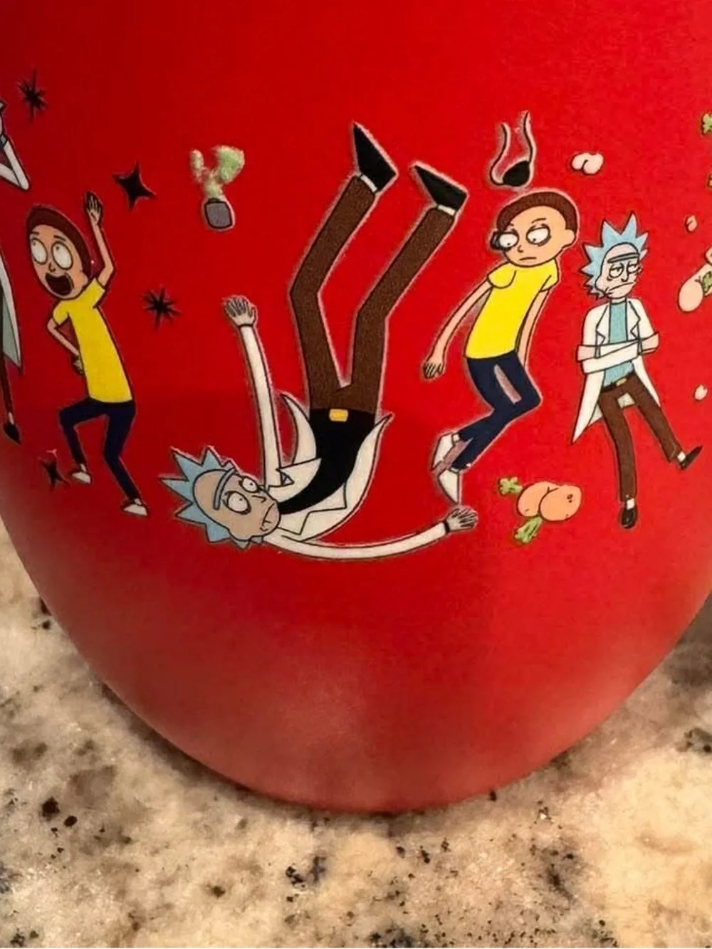 Rick and Morty Red Stainless Steel Tumbler NEW IN BOX